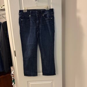 American Eagle Outfitters Dark Blue Cropped Jeans